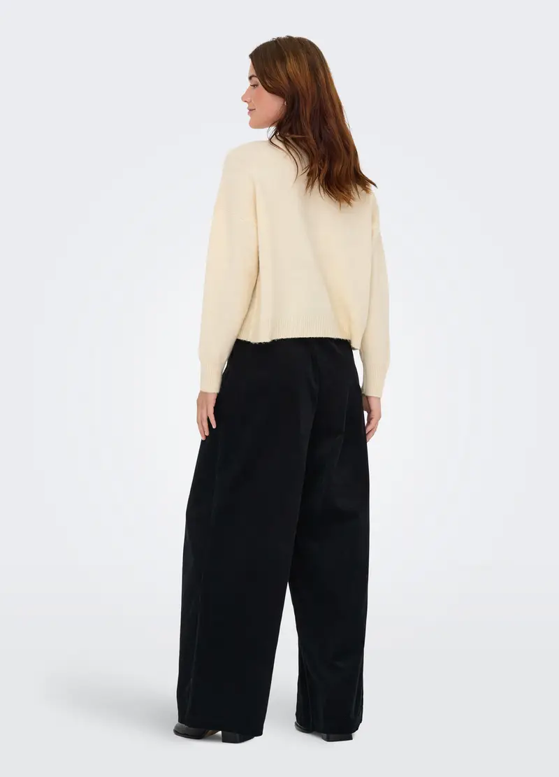 , Pullover Con Strass Donna, Unisex, Bianco miniatura 2