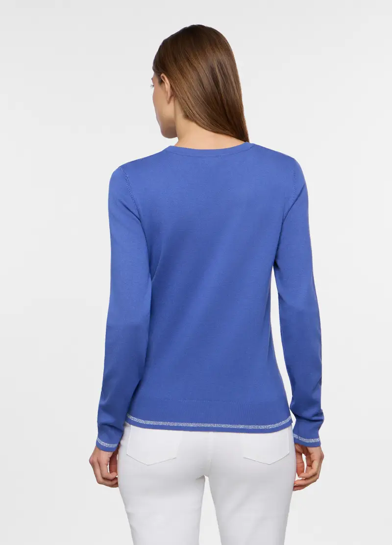 , Pullover Girocollo Rasato Donna, Viola lilla miniatura 2