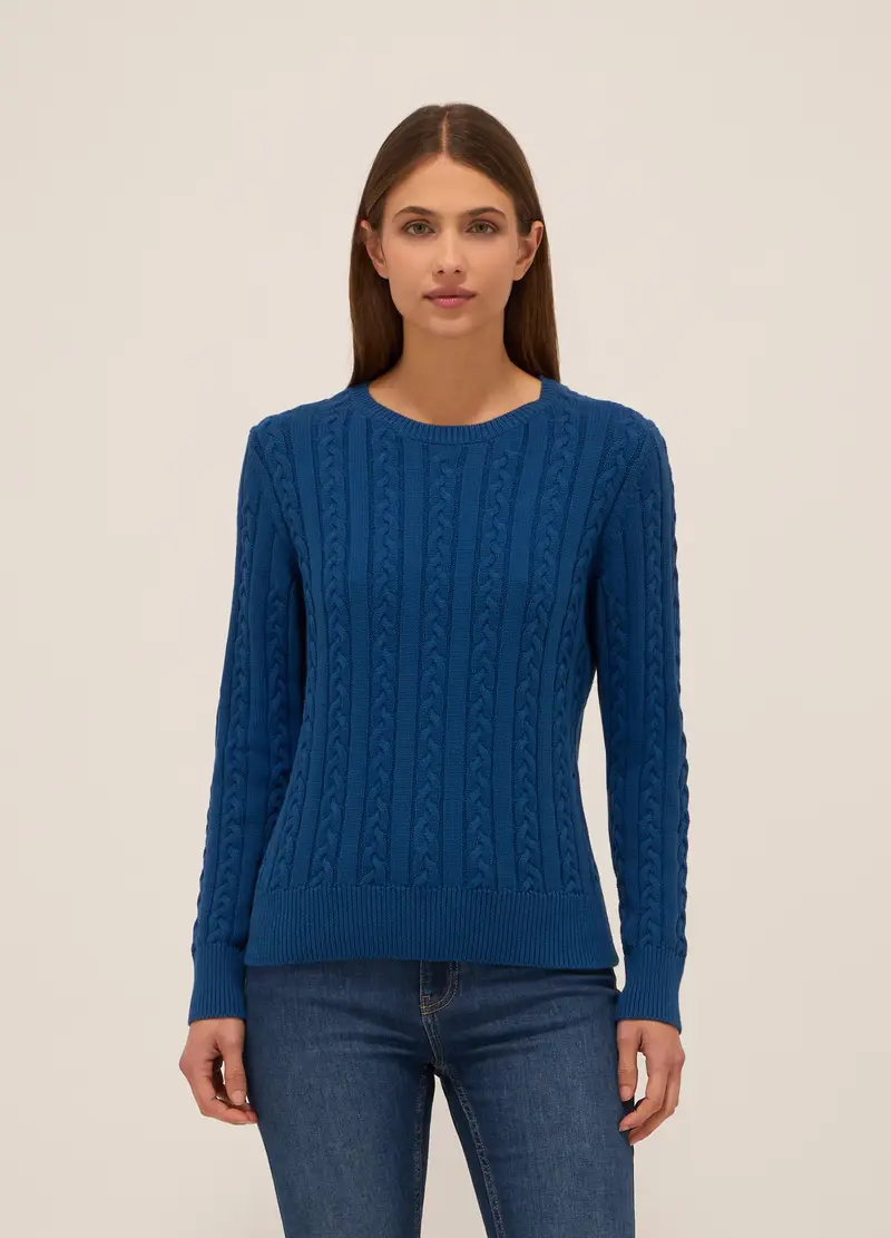 Upim, Pullover In Puro Cotone Donna, Blu Bluette, Taglia: XS