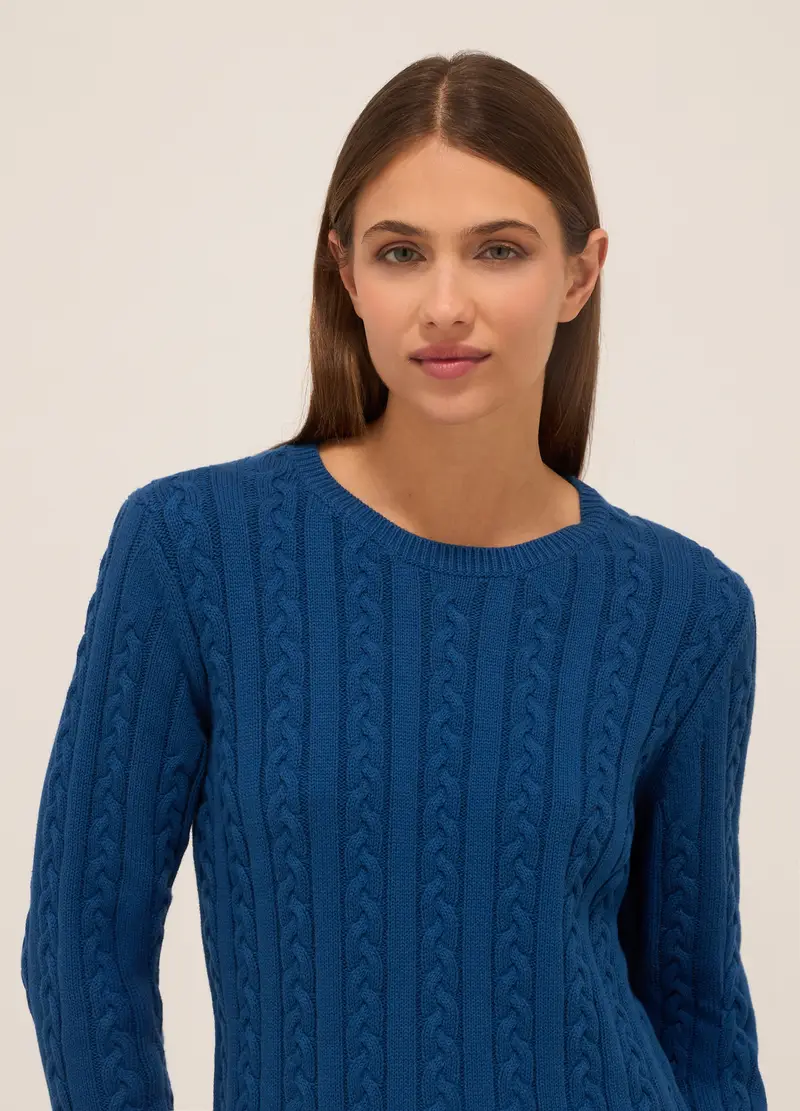 Upim, Pullover In Puro Cotone Donna, Blu Bluette, Taglia: XS miniatura 2
