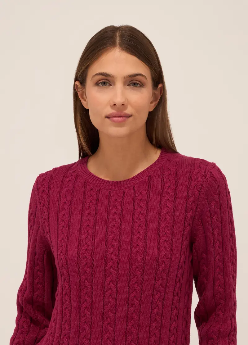 Upim, Pullover In Puro Cotone Donna, Rosso fragola, Taglia: XS miniatura 2