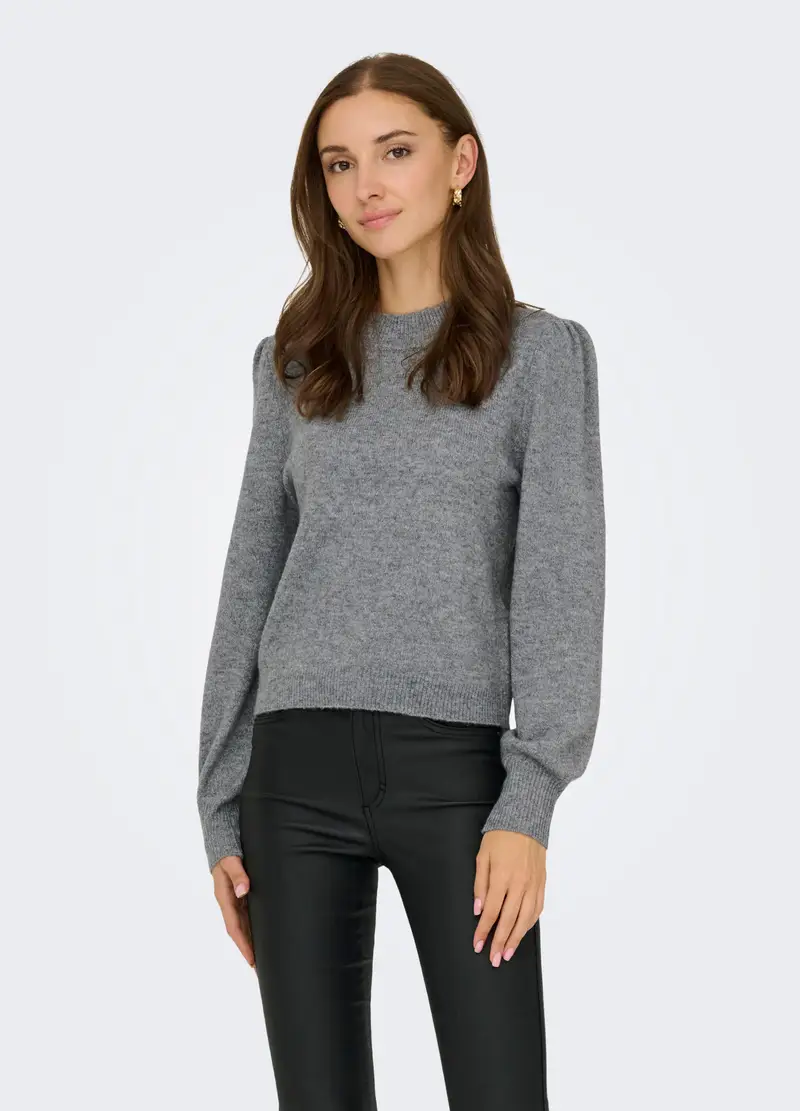 Pullover Mélange Donna, Unisex, Grigio