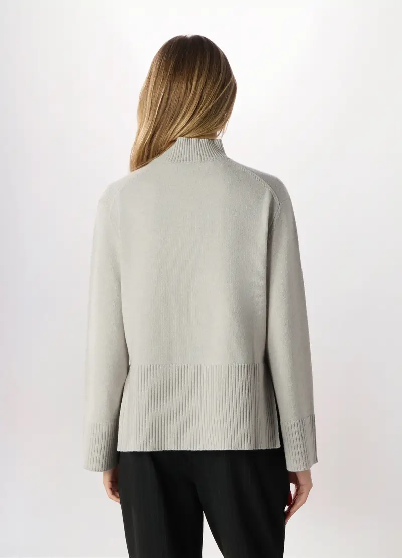 Pullover Misto Lana Donna, Grigio chiaro melange miniatura 2