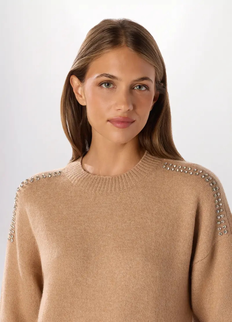 Pullover Tricot Donna, Arancione chiaro miniatura 3