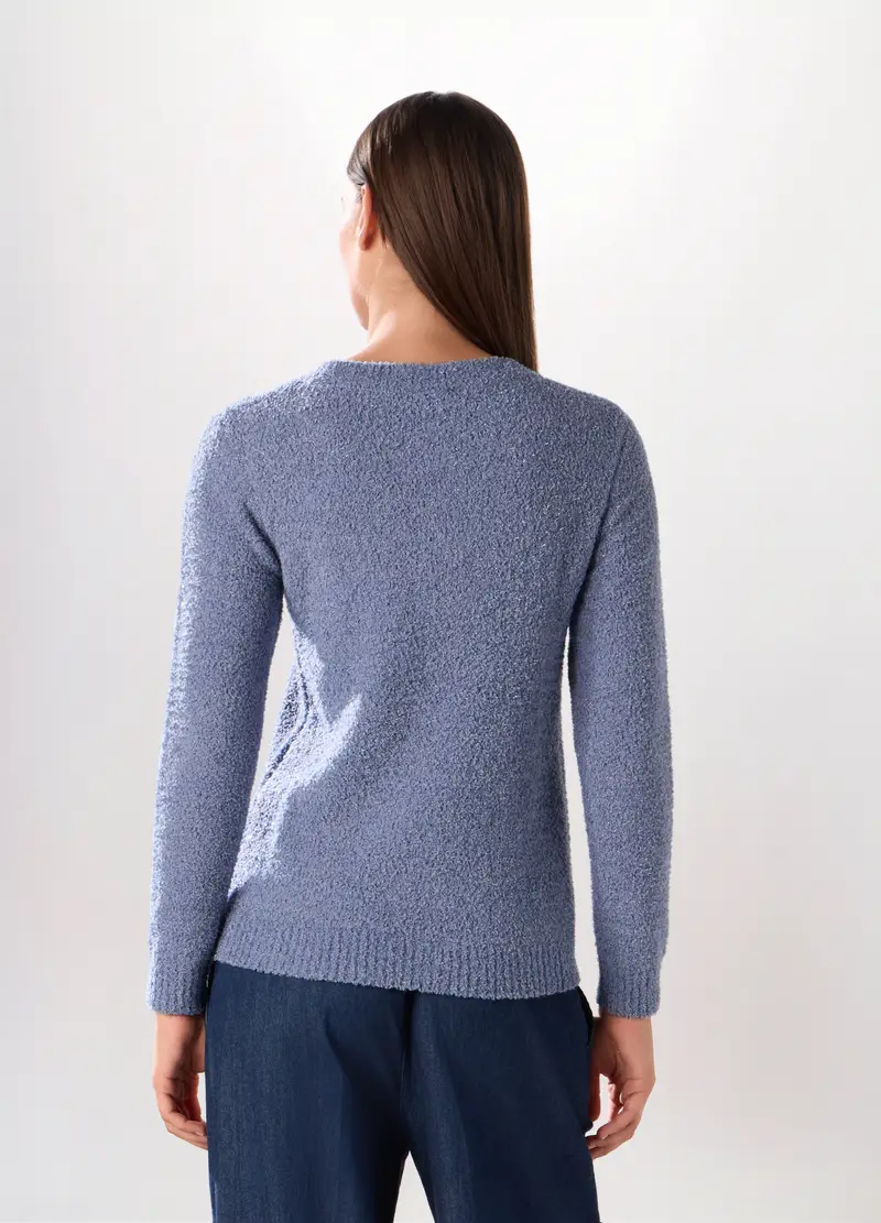 Pullover Tricot Donna, Azzurro chiaro miniatura 2