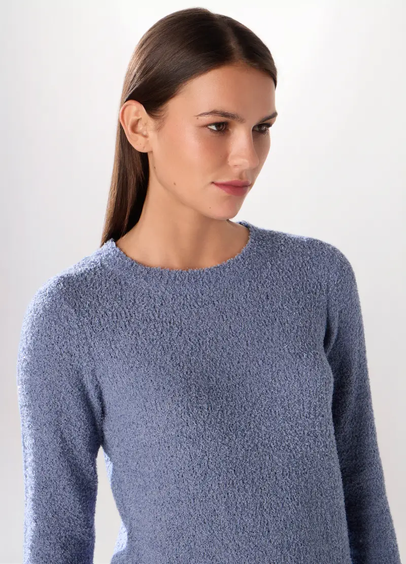 Pullover Tricot Donna, Azzurro chiaro miniatura 3