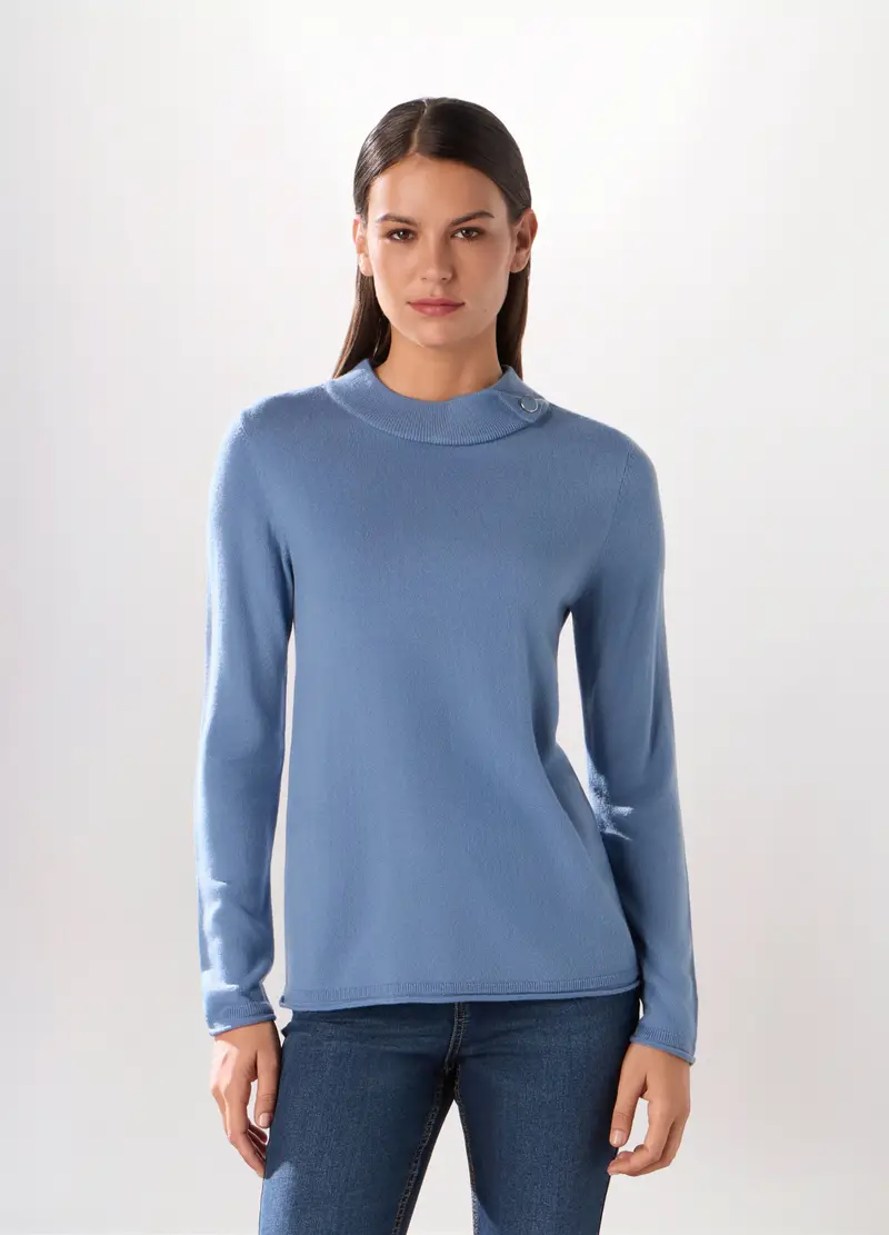 Pullover Tricot Donna, Azzurro cielo