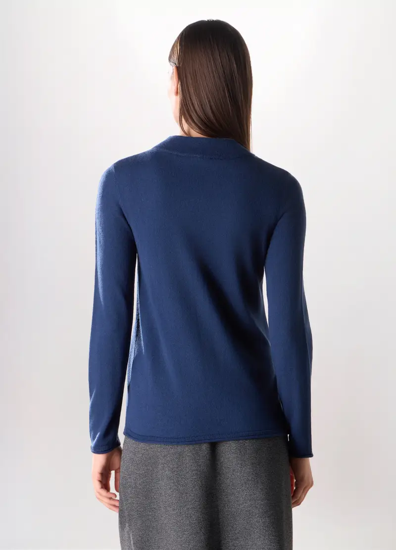 Pullover Tricot Donna, Blu Bluette miniatura 2