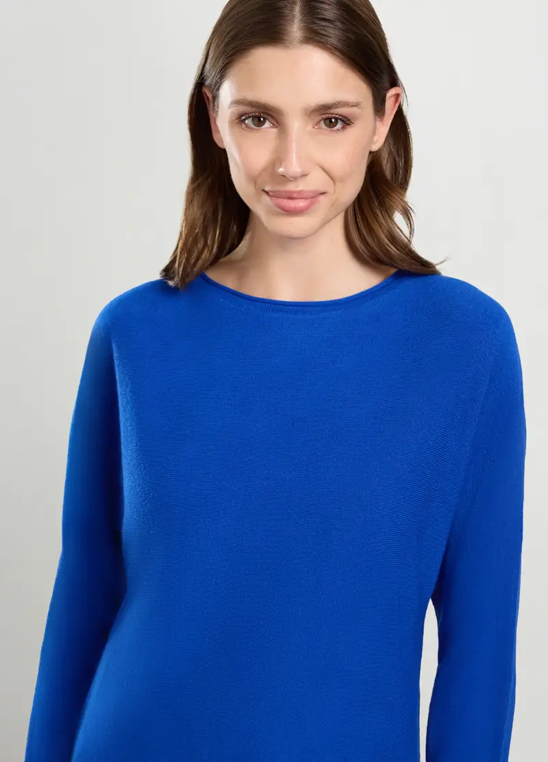 Pullover Tricot Donna, Blu elettrico miniatura 3