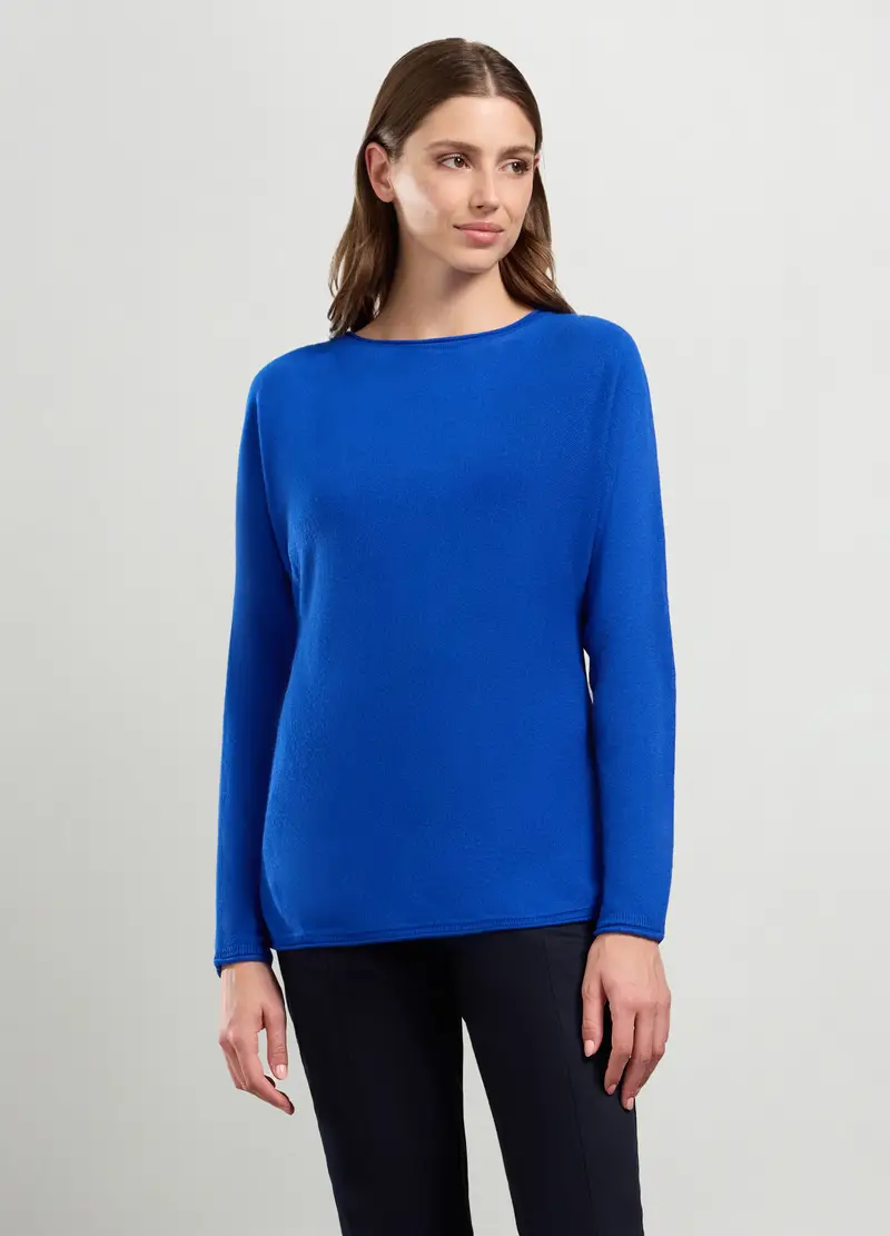 Pullover Tricot Donna, Blu elettrico