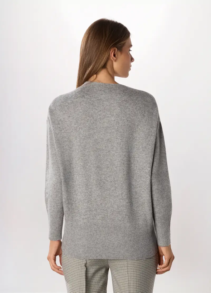 Pullover Tricot Donna, Grigio chiaro melange miniatura 2