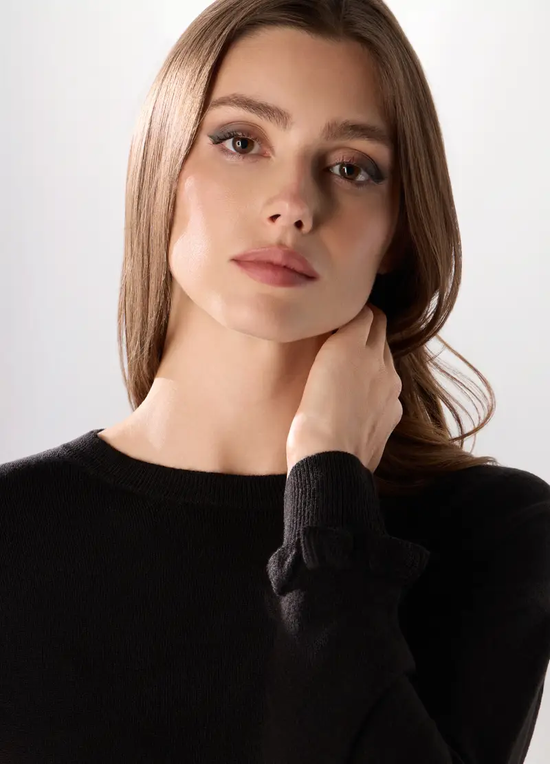 Pullover Tricot Donna, Nero miniatura 3