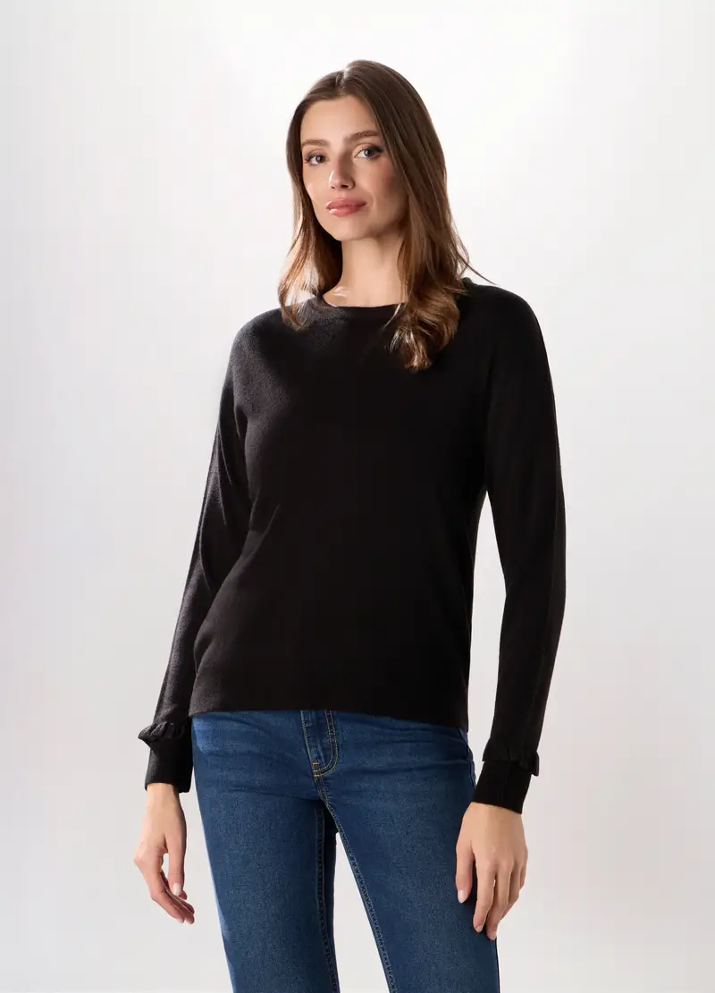 Pullover Tricot Donna, Nero