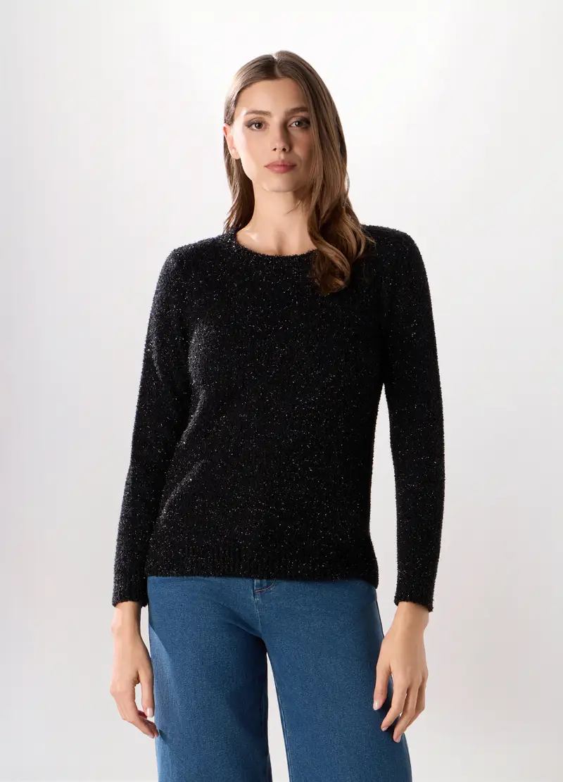 Pullover Tricot Donna, Nero