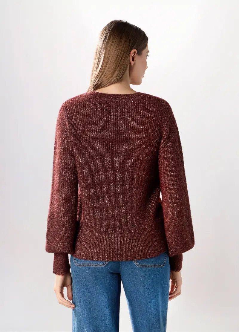 , Pullover Tricot Donna, Rosso scuro miniatura 2