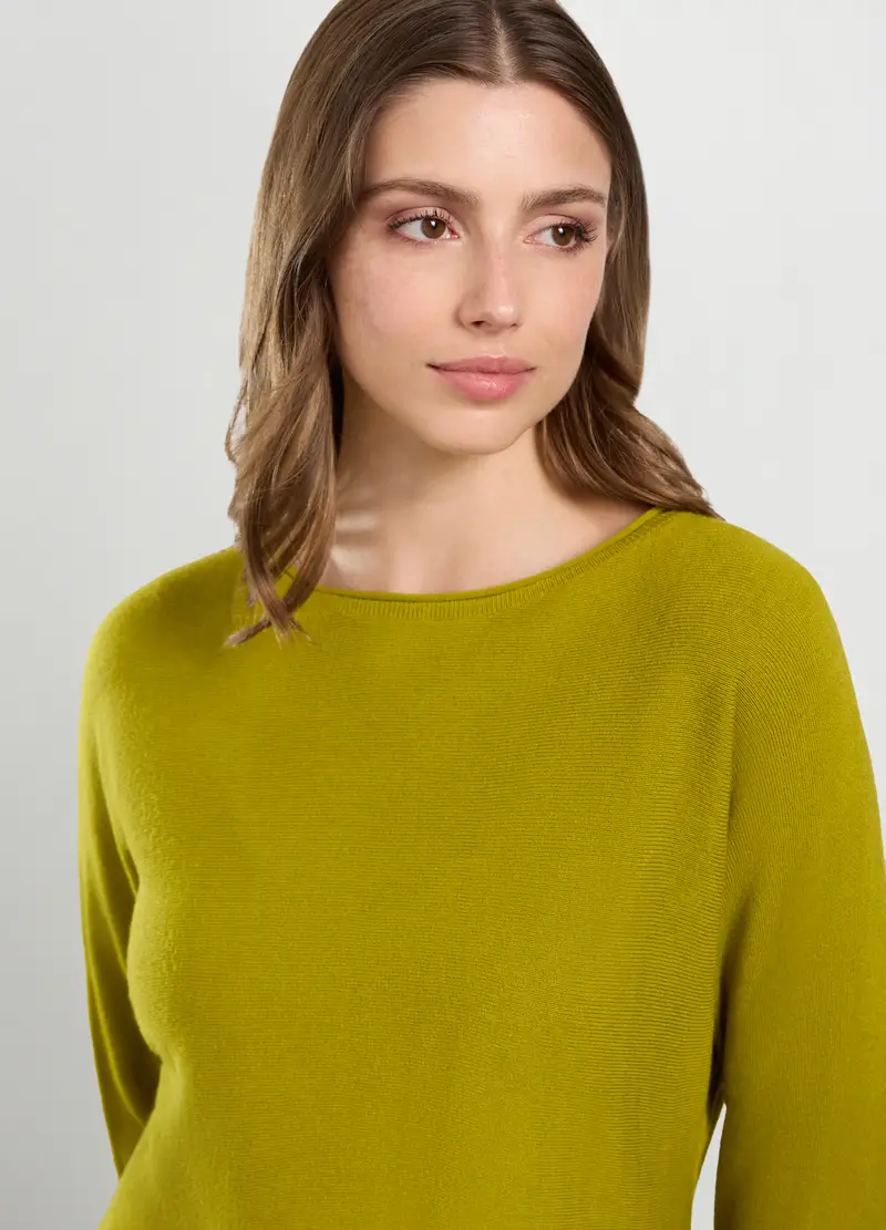 Pullover Tricot Donna, Verde pistacchio miniatura 3