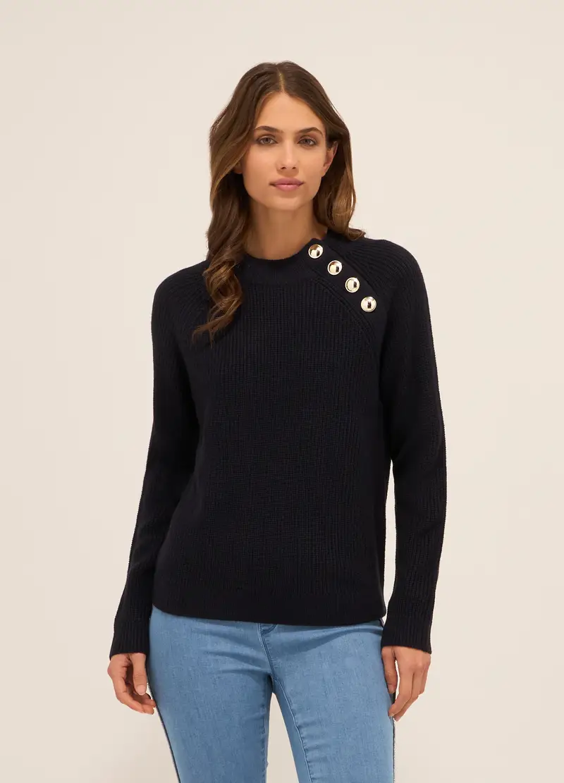 Upim, Pullover Tricot In Costina Donna, Blu navy, Taglia: S