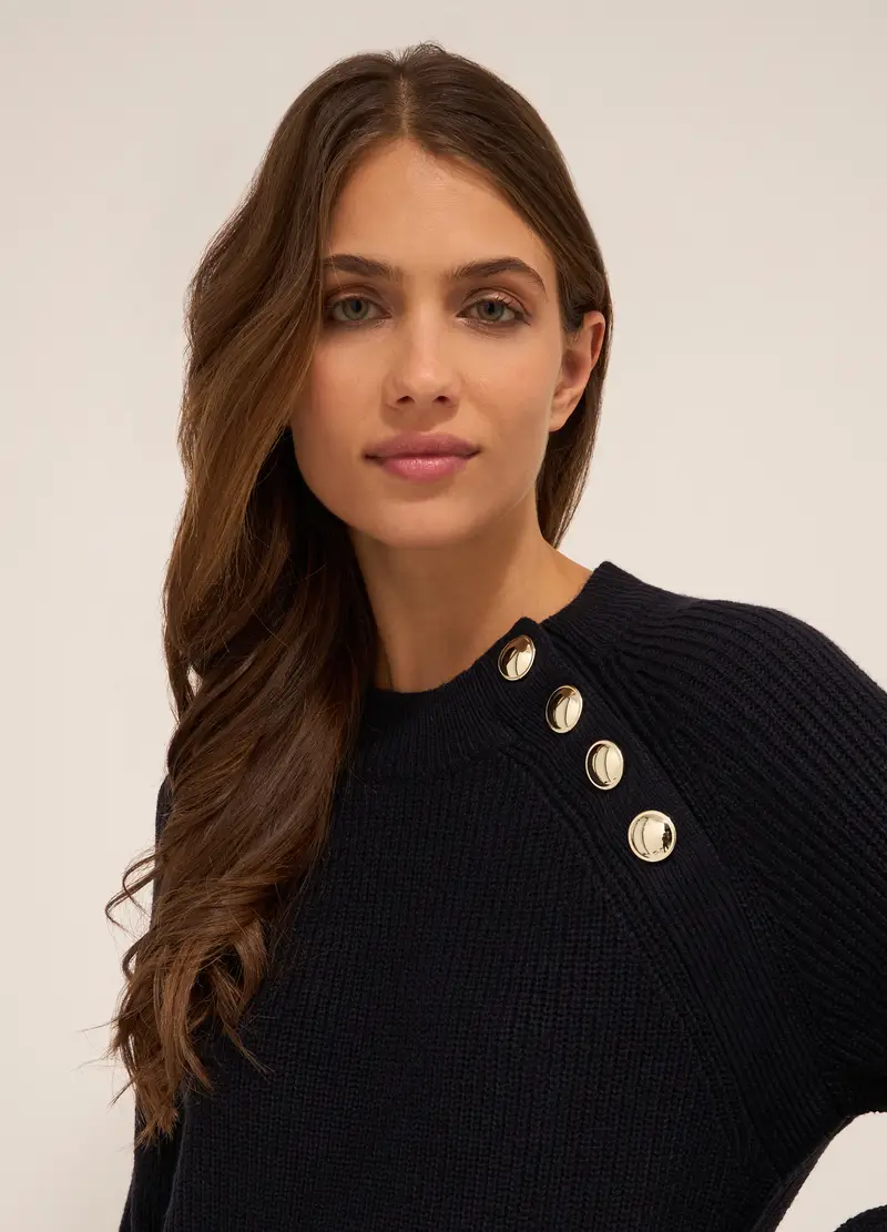 Upim, Pullover Tricot In Costina Donna, Blu navy, Taglia: S miniatura 2