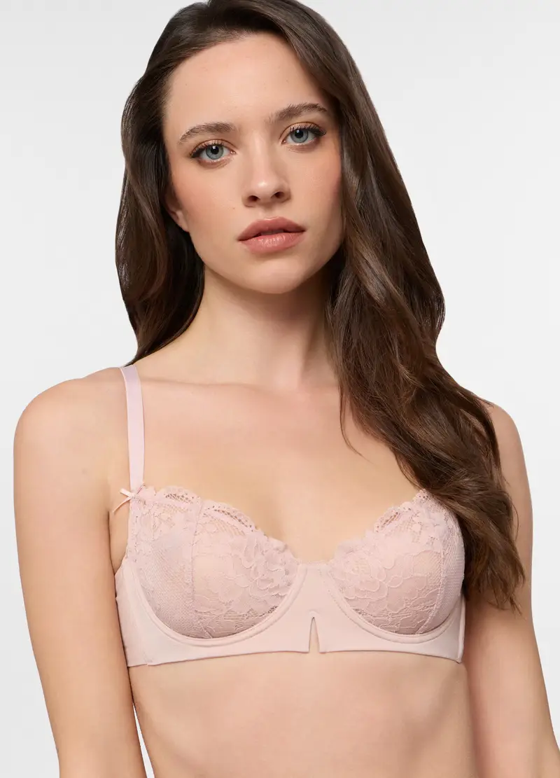 Reggiseno A Balconcino Donna, Rosa chiaro miniatura 3