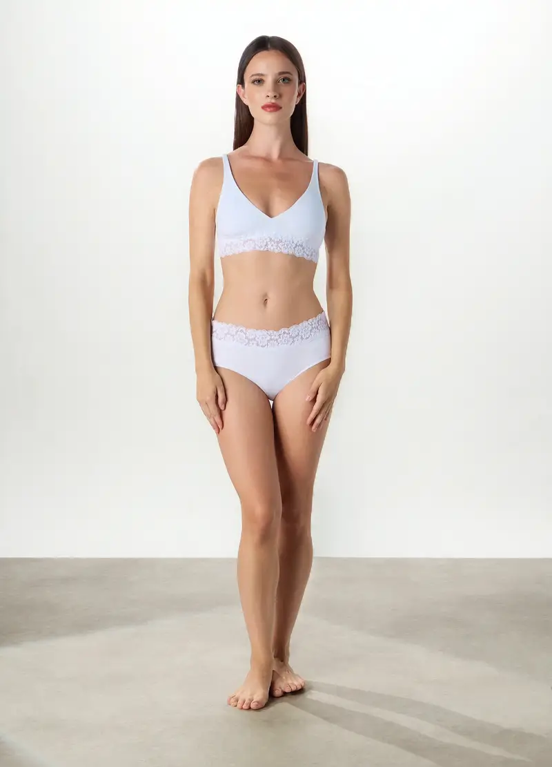 Upim Reggiseno a Triangolo in Cotone Stretch Donna Bianco