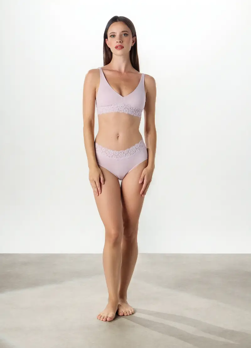 Upim, Reggiseno A Triangolo In Cotone Stretch, Donna, Viola malva, Taglia: 2B