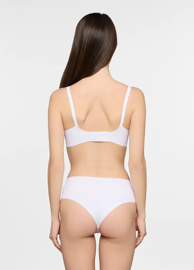 Reggiseno A Triangolo In Microfibra Donna, Bianco gesso miniatura 2