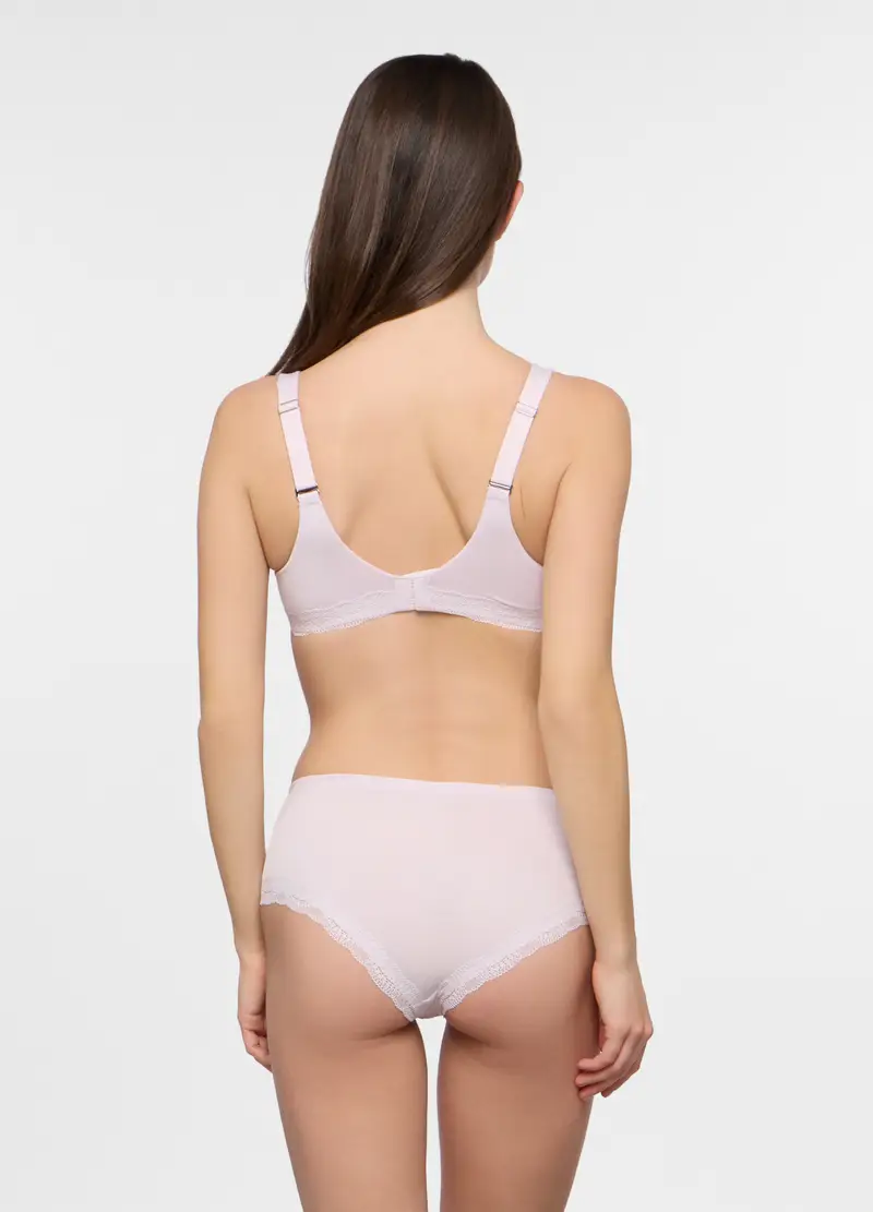 Reggiseno A Triangolo In Viscosa Di Bamboo Stretch Donna, Rosa chiaro miniatura 2