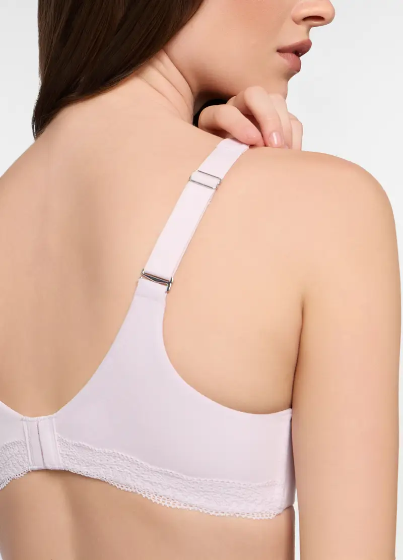 Reggiseno A Triangolo In Viscosa Di Bamboo Stretch Donna, Rosa chiaro miniatura 3