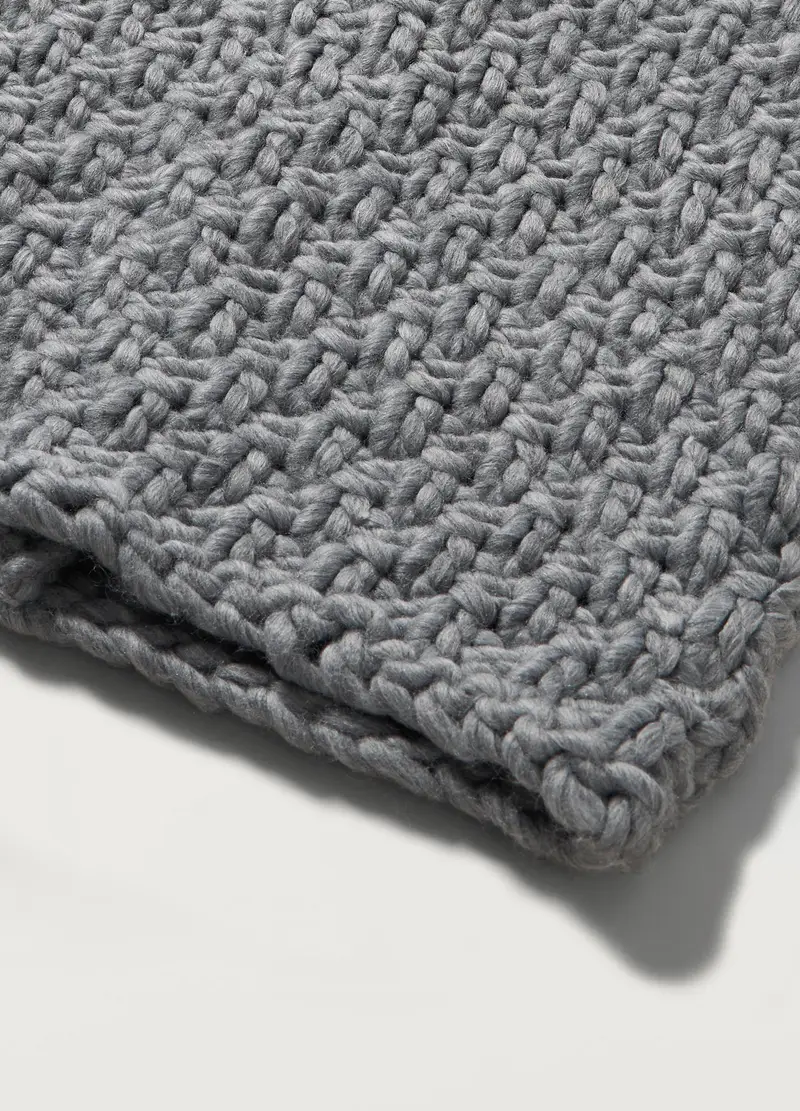 Scaldacollo Tricot Donna, Grigio melange miniatura 2