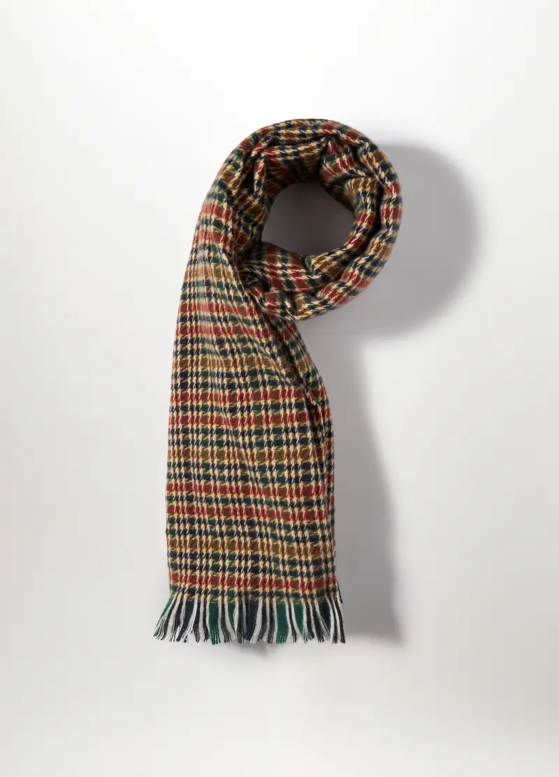 , Sciarpa A Quadri Donna, Beige chiaro miniatura 2