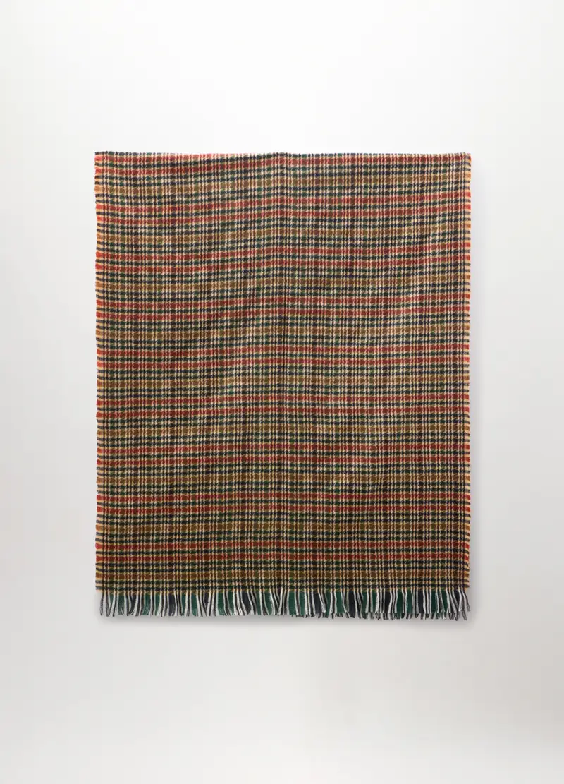 Sciarpa A Quadri Donna, Beige chiaro