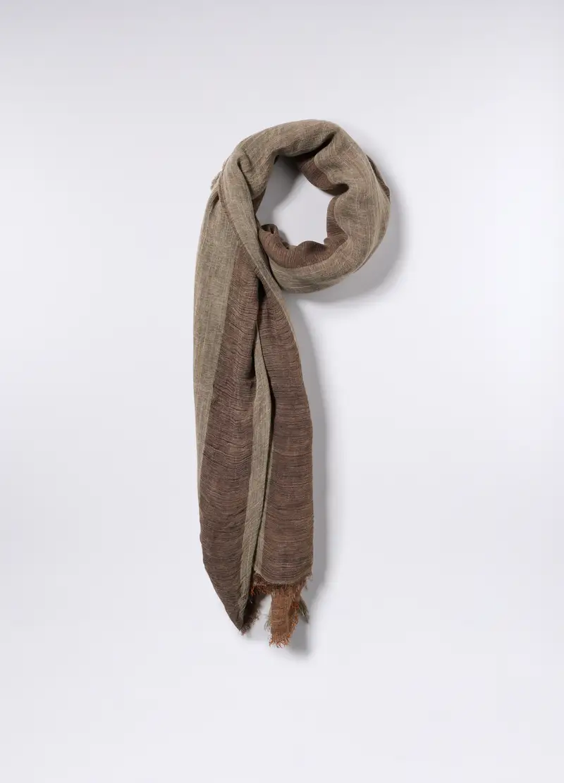 Sciarpa A Righe Donna, Beige chiaro