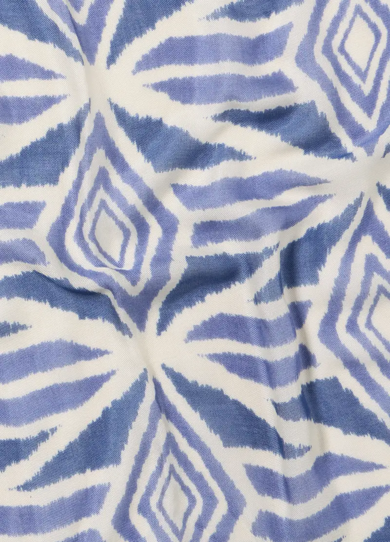 Sciarpa Con Stampa Donna, Bianco miniatura 2