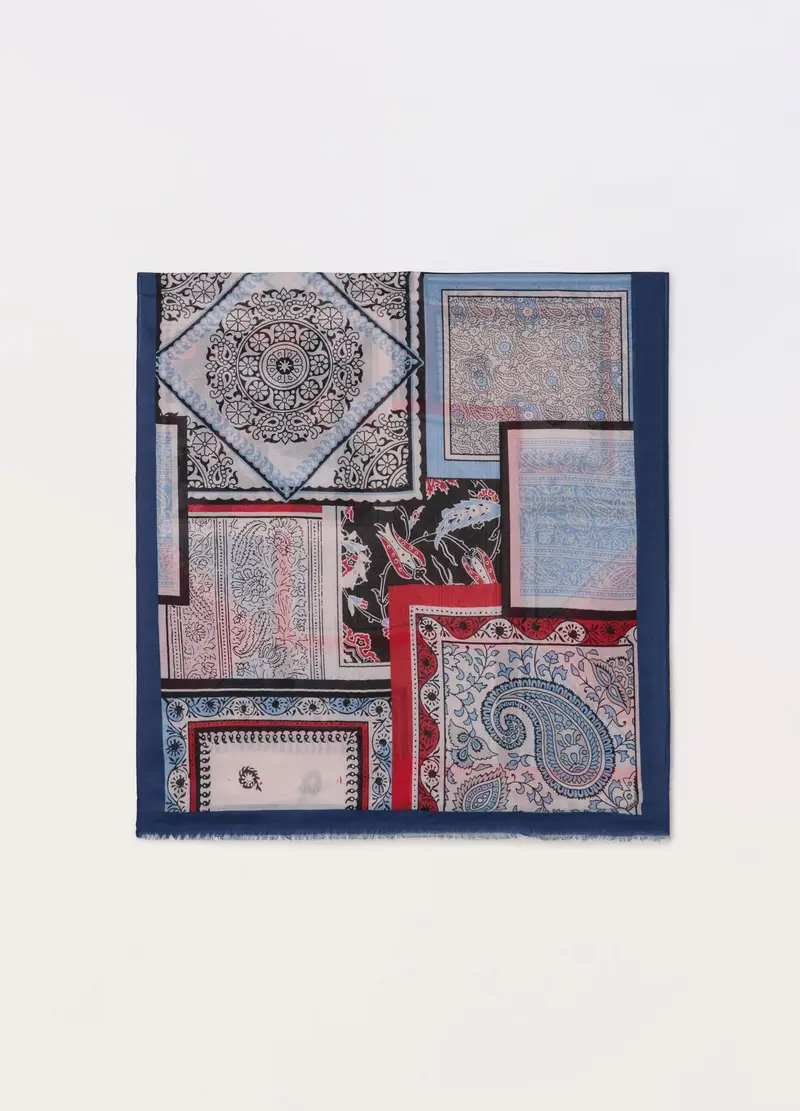 Upim, Sciarpa Con Stampa Donna, Blu Bluette, Taglia: ONE SIZE