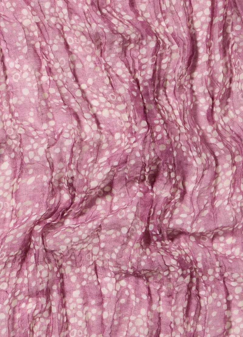 Sciarpa Crinkle Con Stampa Donna, Rosa pastello miniatura 2