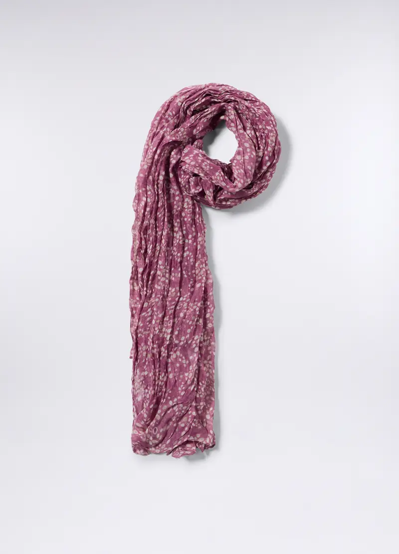 Sciarpa Crinkle Con Stampa Donna, Rosa pastello