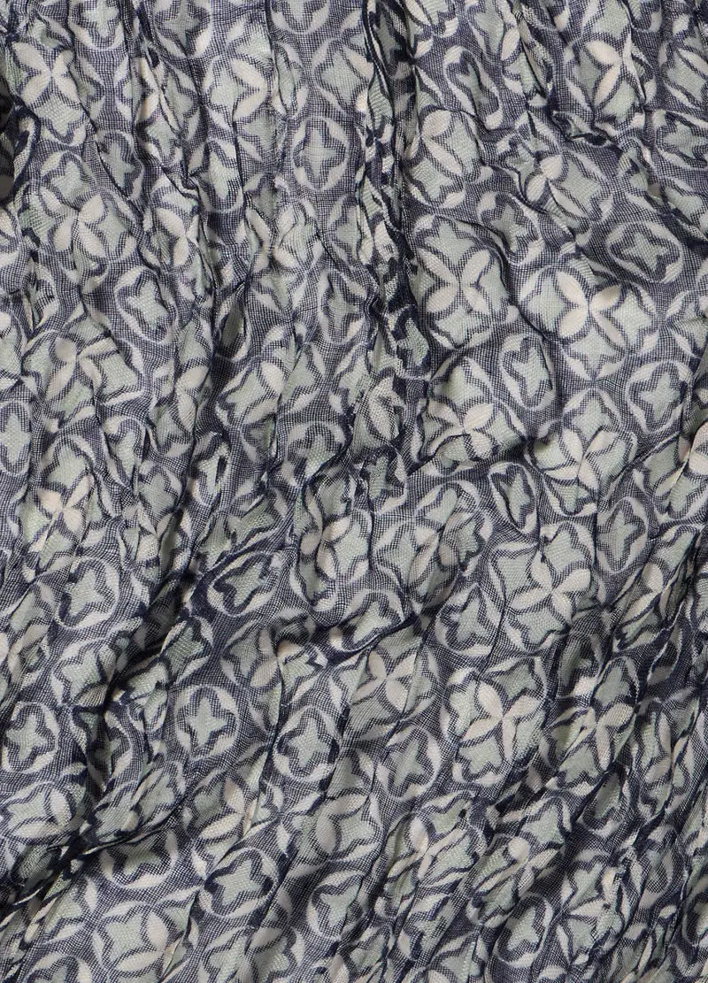 Sciarpa Crinkle Con Stampa Donna, Verde salvia miniatura 2