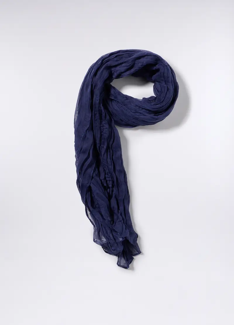Sciarpa Crinkle Donna, Blu Bluette