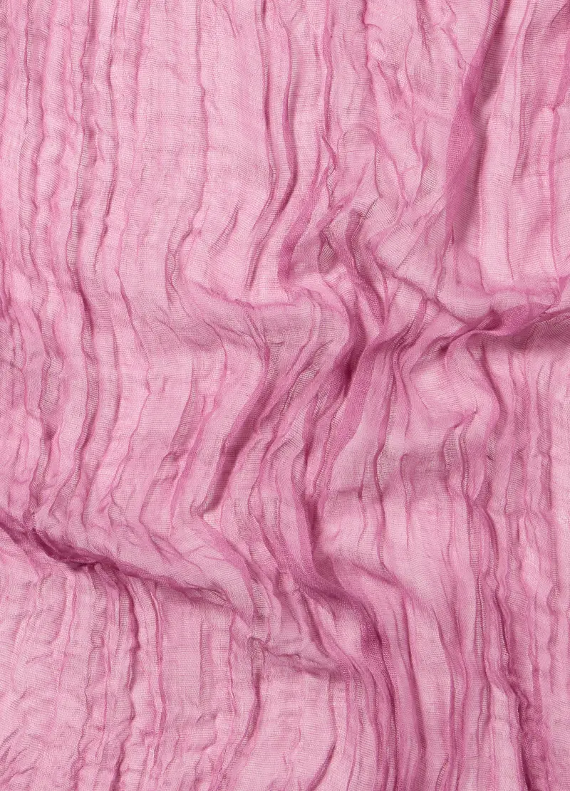 Sciarpa Crinkle Donna, Rosa pastello miniatura 2