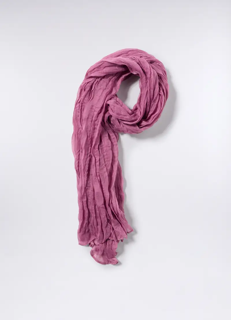 Sciarpa Crinkle Donna, Rosa pastello