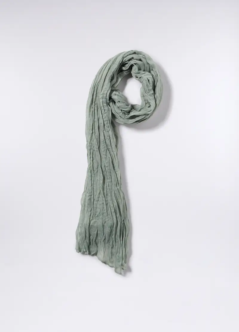 Sciarpa Crinkle Donna, Verde salvia