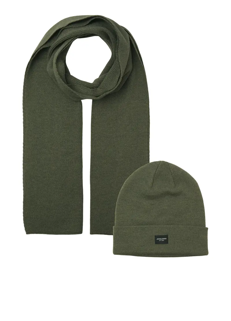 Sciarpa In Maglia Uomo, Unisex, Verde militare