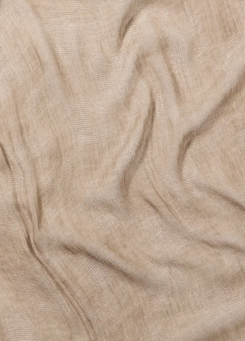 Sciarpa In Pura Viscosa Donna, Marrone chiaro miniatura 2