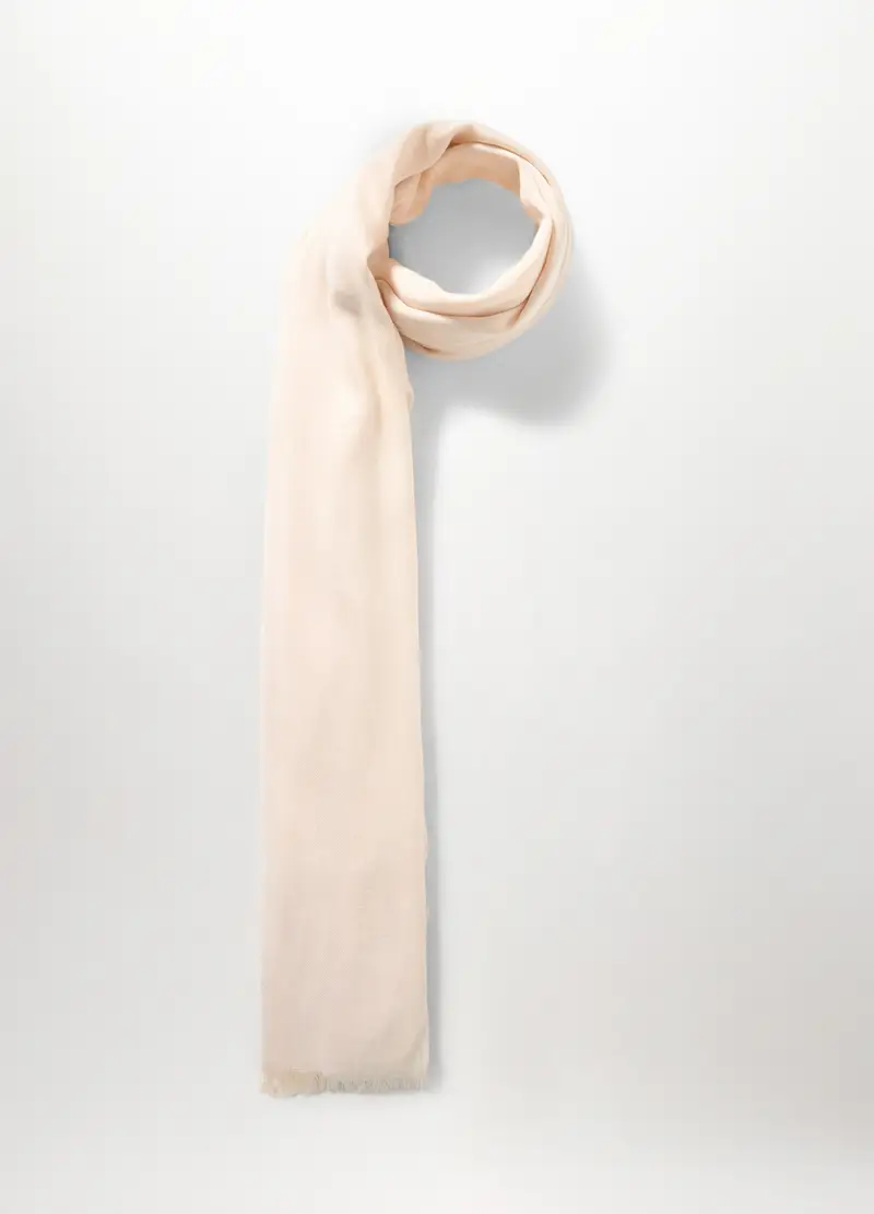 Sciarpa In Viscosa Tinta Unita Donna, Beige miniatura 2