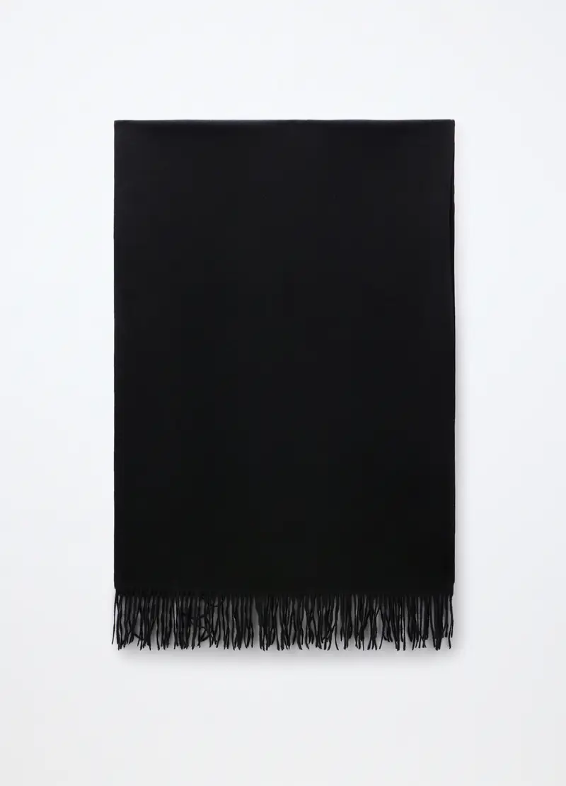 Sciarpa Jacquard Donna, Nero