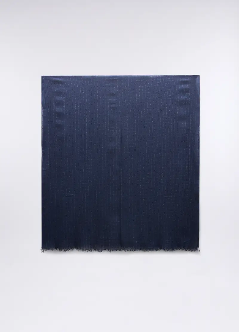 Sciarpa Misto Lana Donna, Blu scuro