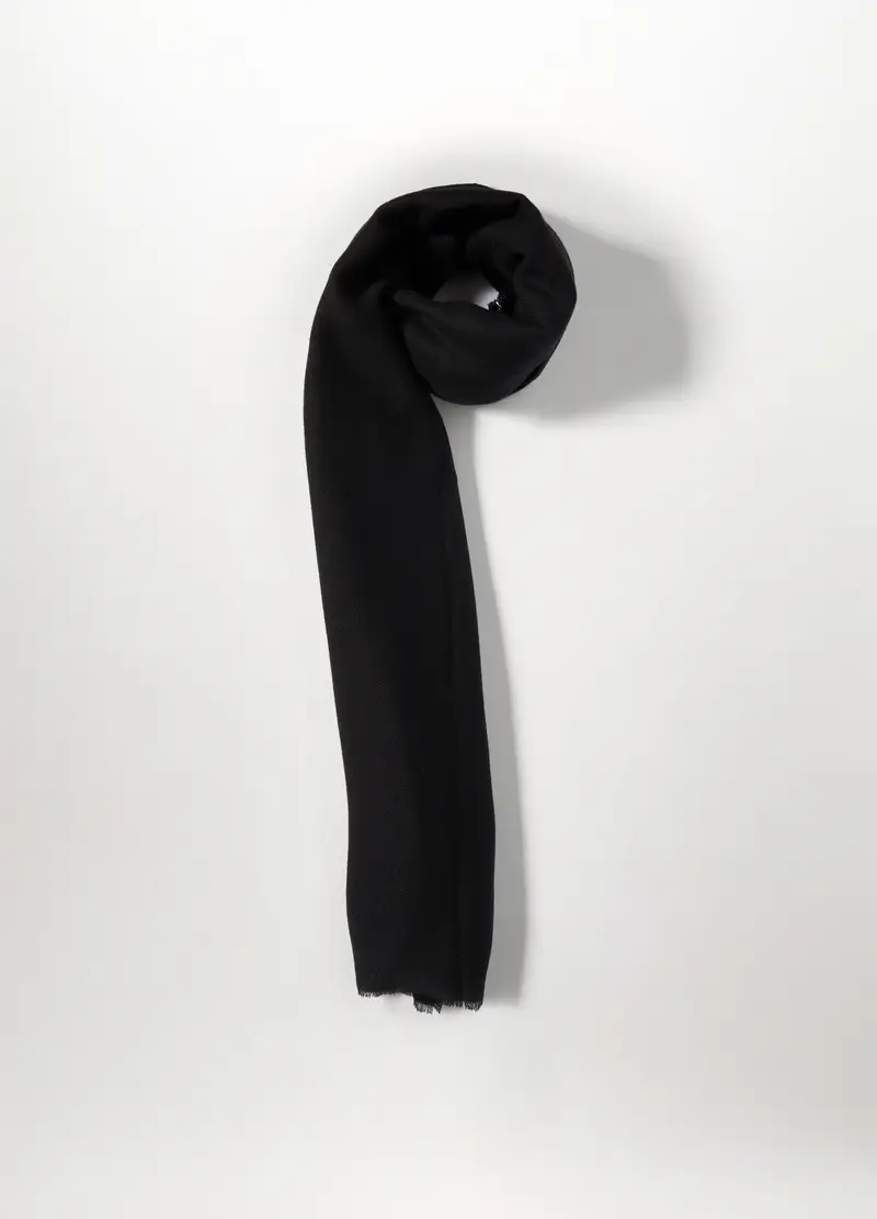 , Sciarpa Misto Viscosa Donna, Nero miniatura 2