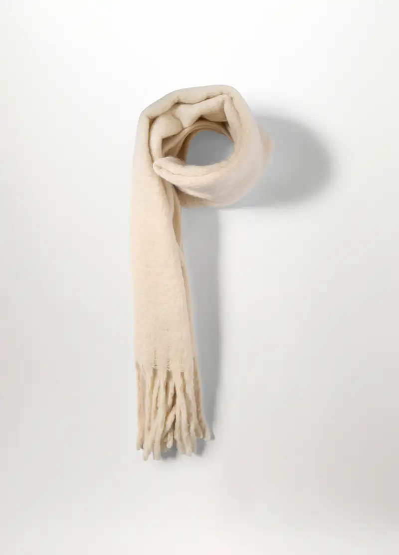 Sciarpa Tricot Donna, Bianco avorio miniatura 2