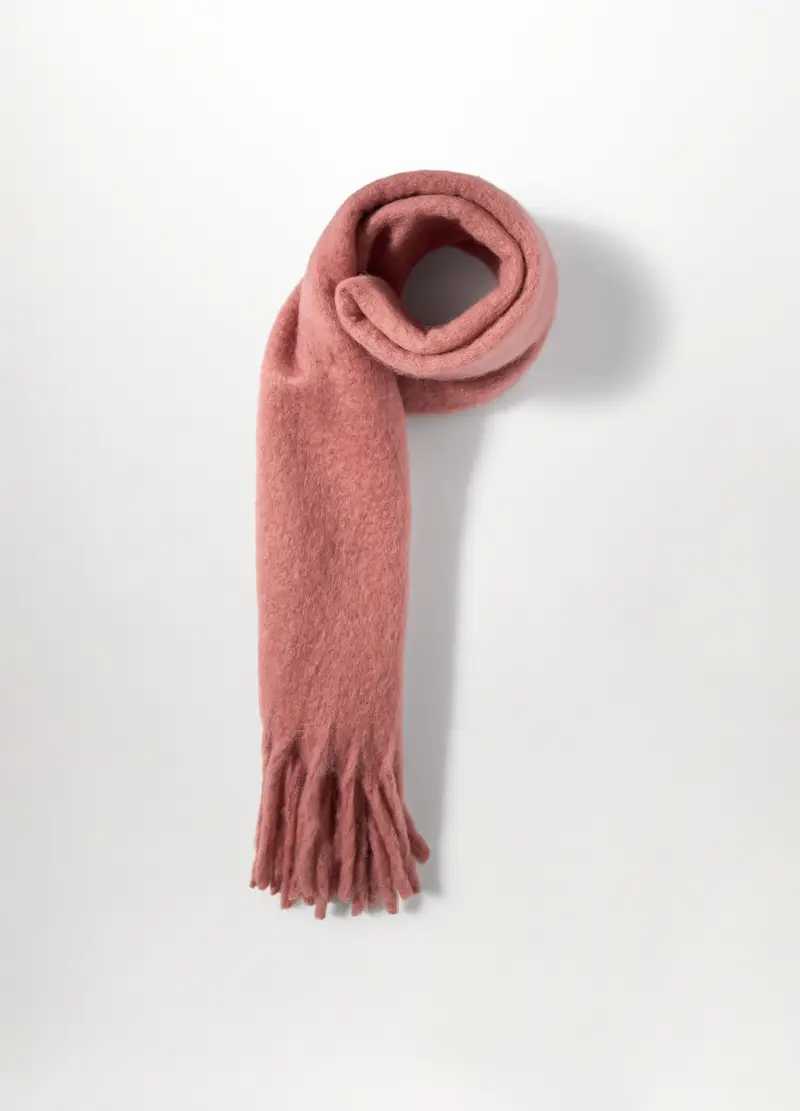 Sciarpa Tricot Donna, Rosa pastello miniatura 2