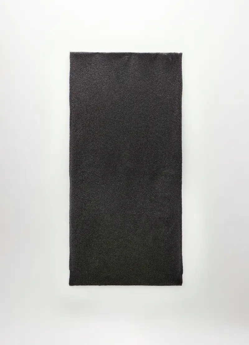Sciarpa Tricot In Filo Lurex Donna, Nero